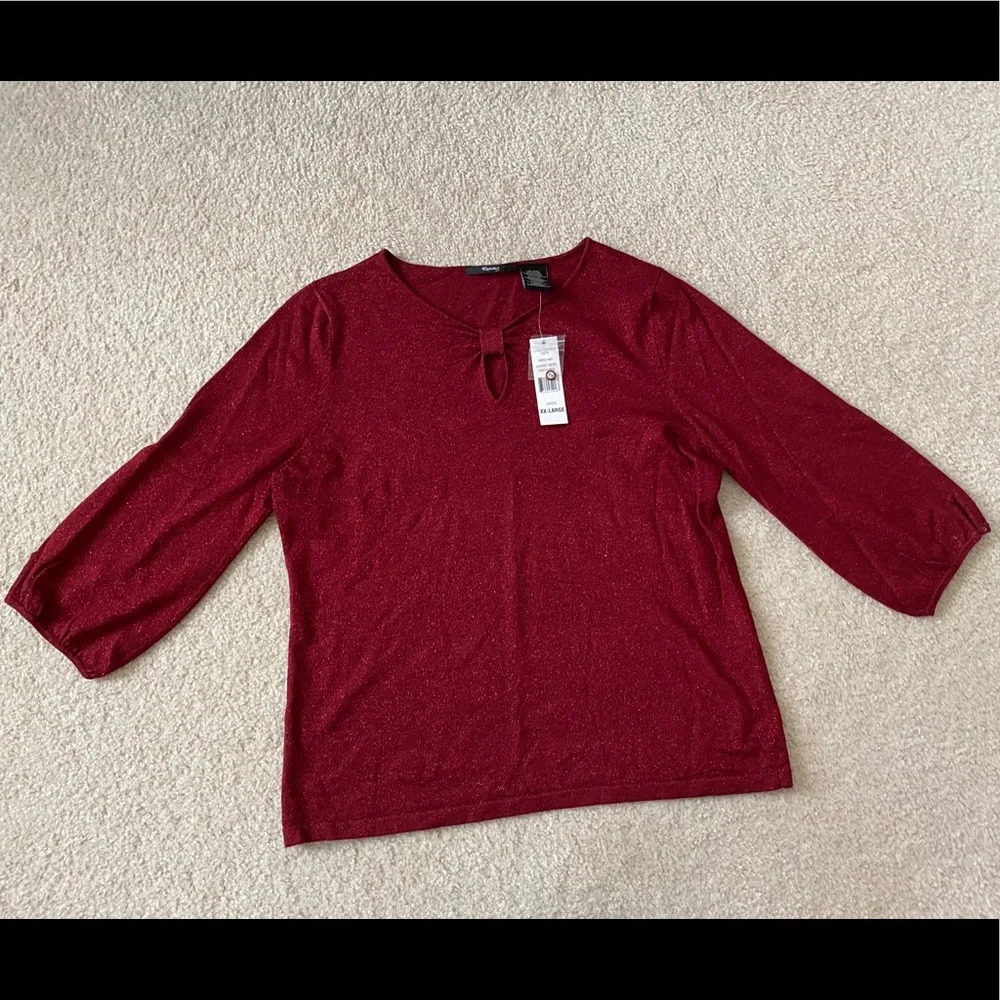 NWT Red sparkle sweater
